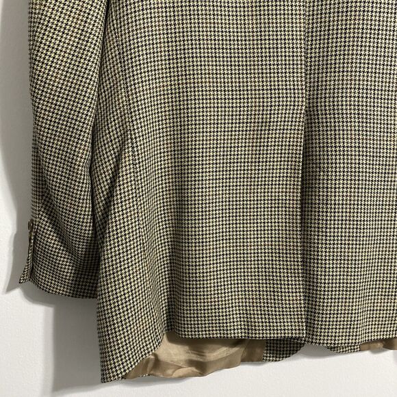 Chaps Ralph Lauren Wool Silk Sport Coat Mens 42R Houndstooth Blazer Suit Jacket - Picture 11 of 16